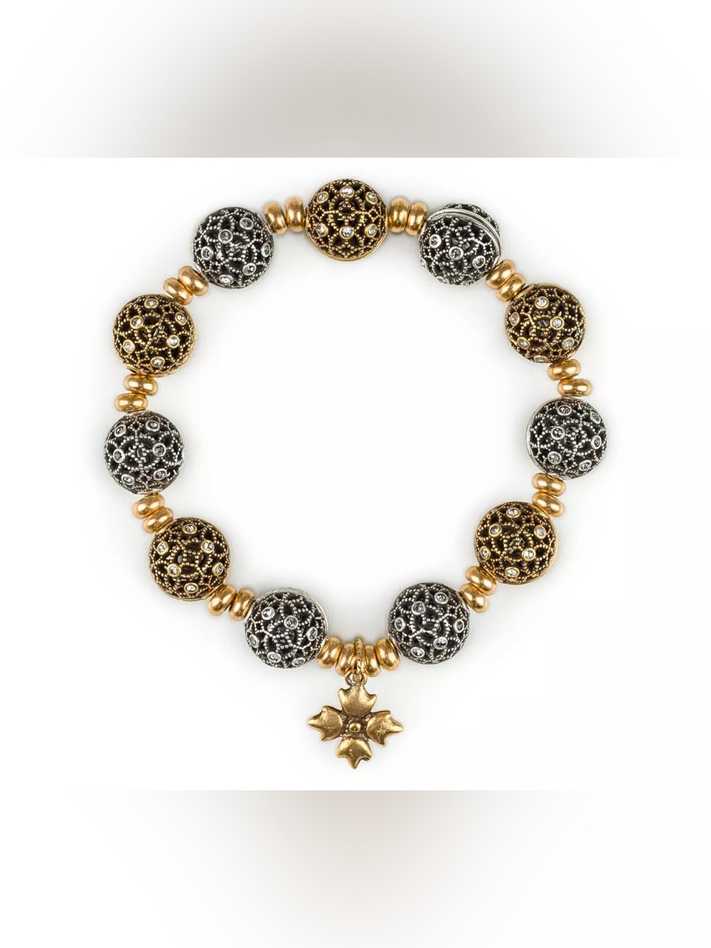 Patricia Nash filigree station stretch breaded bracelet